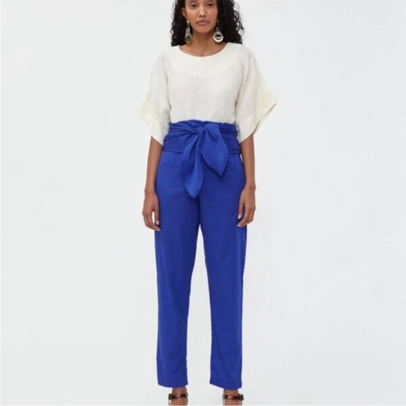 BLACK CRANE Multi Pant Royal Marine Wrap Converts To Tie Jumpsuit Tapered - Picture 4 of 9